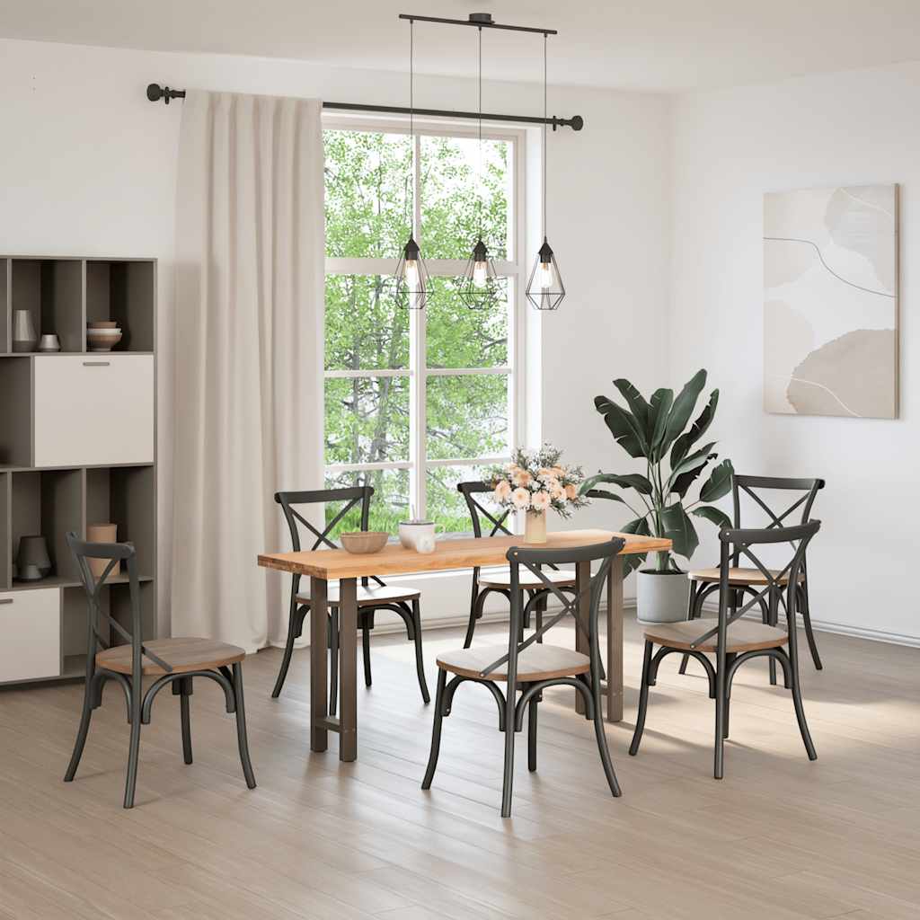 vidaXL Console Table Legs Natural Steel 2 pcs 38x(72-73) cm Steel