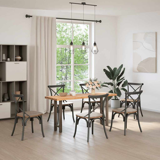 vidaXL Console Table Legs Natural Steel 2 pcs 38x(72-73) cm Steel