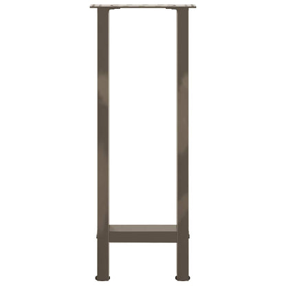 vidaXL Console Table Legs Natural Steel 2 pcs 38x(72-73) cm Steel