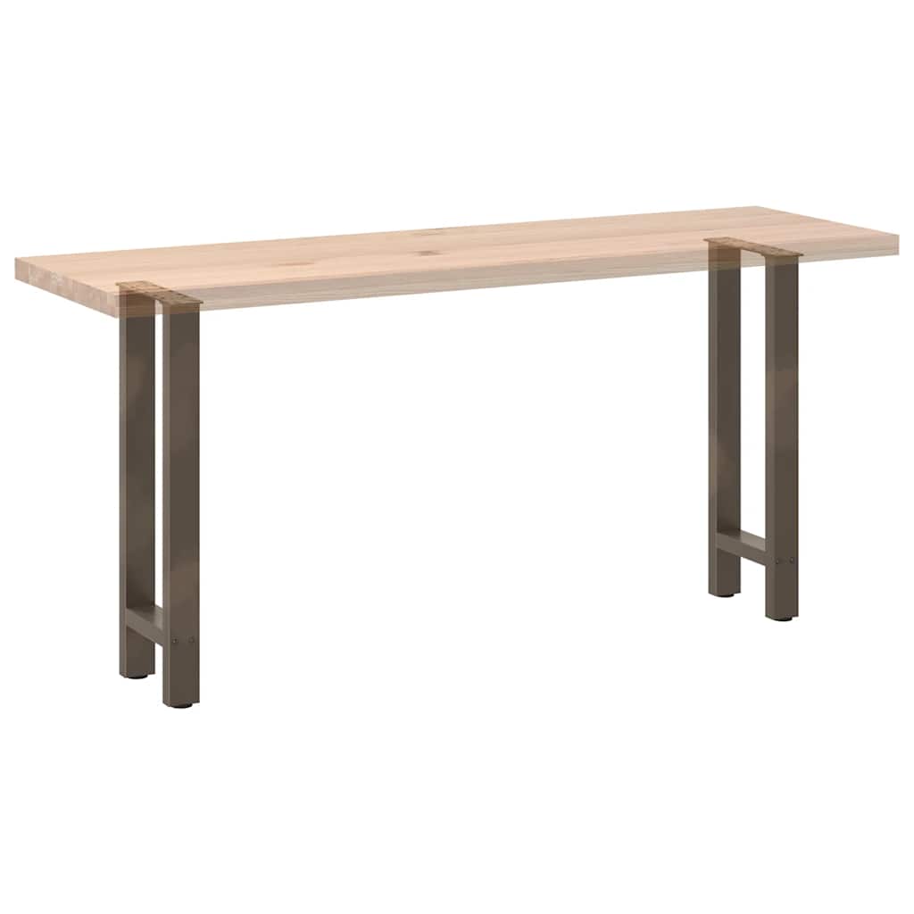 vidaXL Console Table Legs Natural Steel 2 pcs 38x(72-73) cm Steel