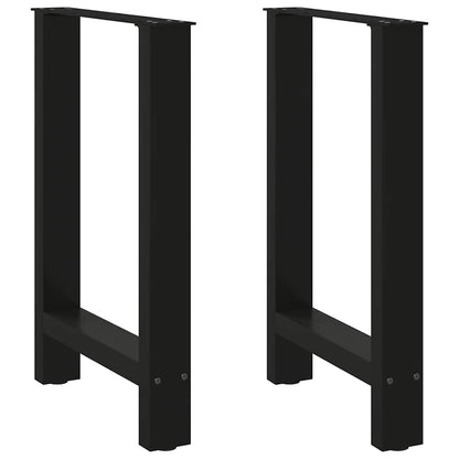 vidaXL Dining Table Legs Black 2 pcs 50x(72-73) cm Steel