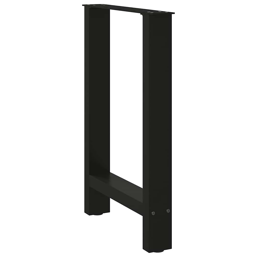 vidaXL Dining Table Legs Black 2 pcs 50x(72-73) cm Steel