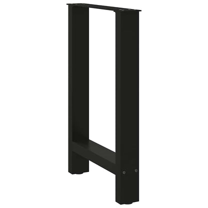vidaXL Dining Table Legs Black 2 pcs 50x(72-73) cm Steel