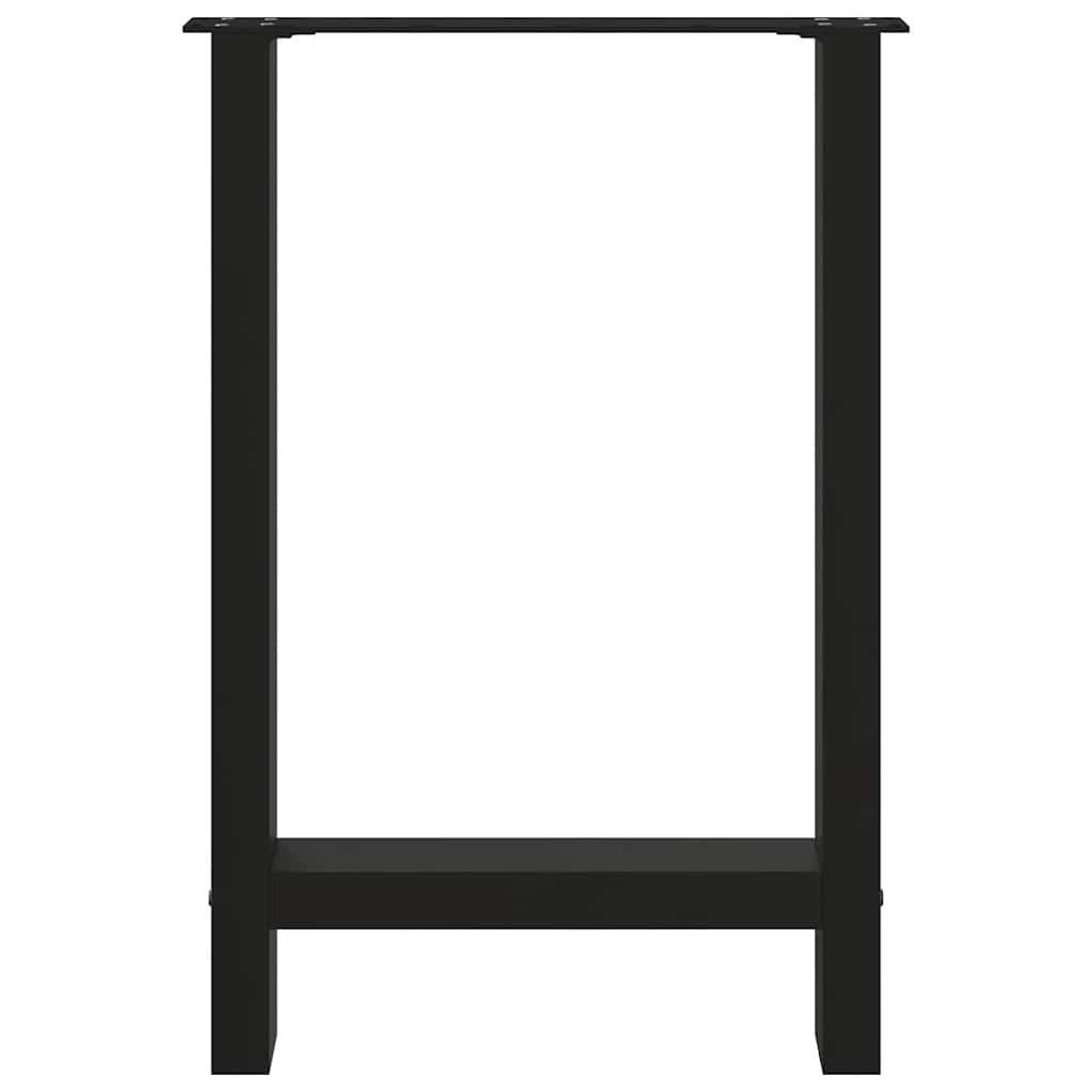 vidaXL Dining Table Legs Black 2 pcs 50x(72-73) cm Steel