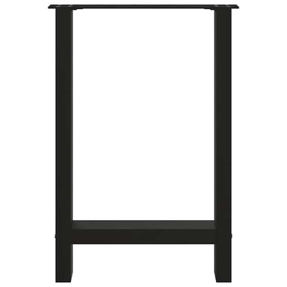vidaXL Dining Table Legs Black 2 pcs 50x(72-73) cm Steel