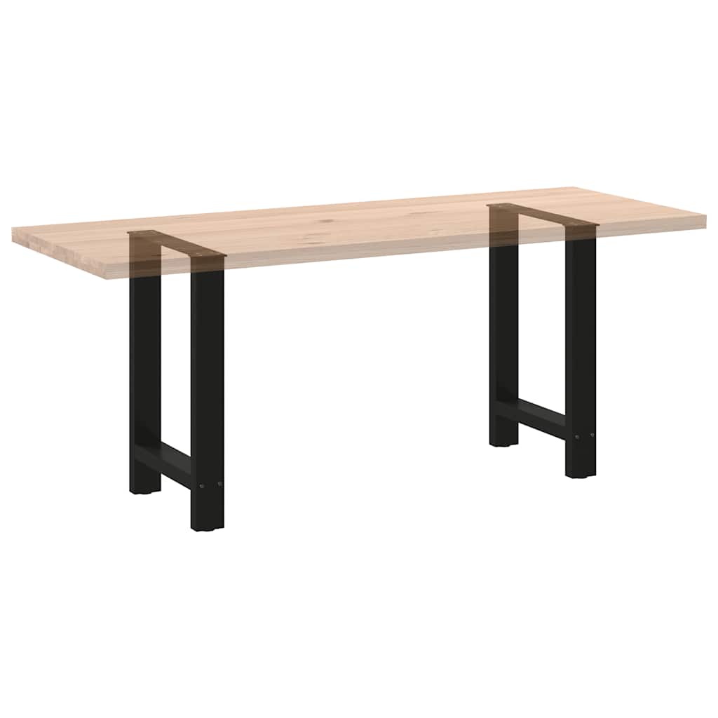 vidaXL Dining Table Legs Black 2 pcs 50x(72-73) cm Steel