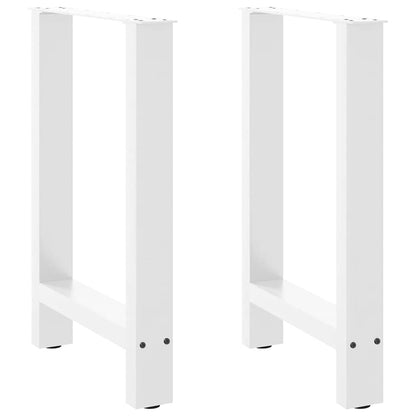 vidaXL Dining Table Legs White 2 pcs 50x(72-73) cm Steel