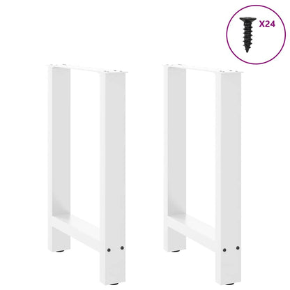 vidaXL Dining Table Legs White 2 pcs 50x(72-73) cm Steel