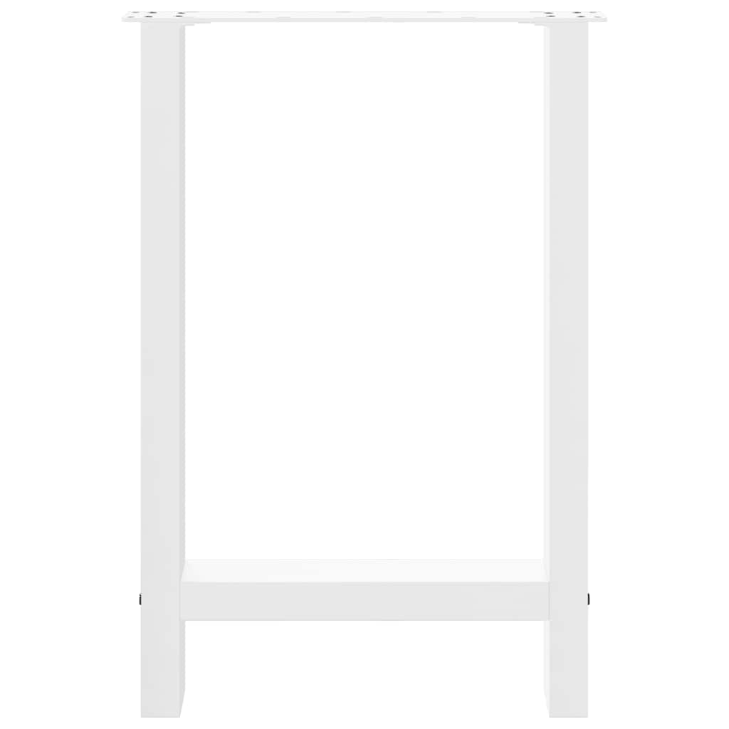 vidaXL Dining Table Legs White 2 pcs 50x(72-73) cm Steel
