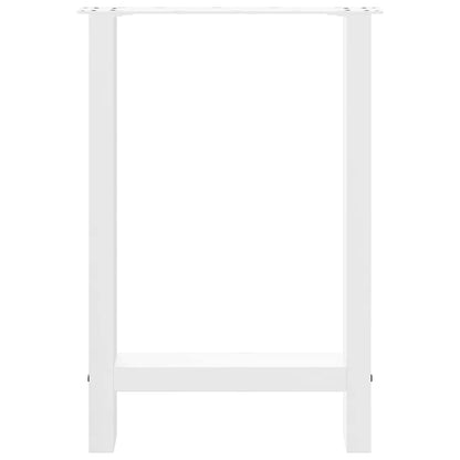 vidaXL Dining Table Legs White 2 pcs 50x(72-73) cm Steel