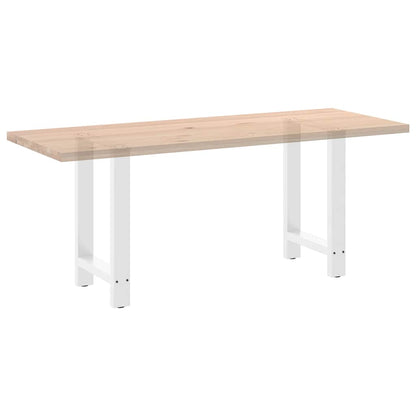 vidaXL Dining Table Legs White 2 pcs 50x(72-73) cm Steel