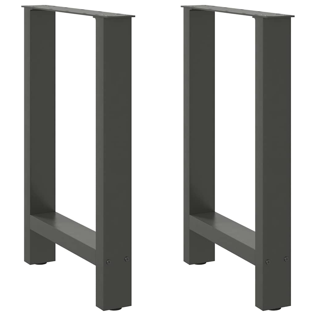 vidaXL Dining Table Legs Anthracite 2 pcs 50x(72-73) cm Steel