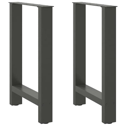 vidaXL Dining Table Legs Anthracite 2 pcs 50x(72-73) cm Steel