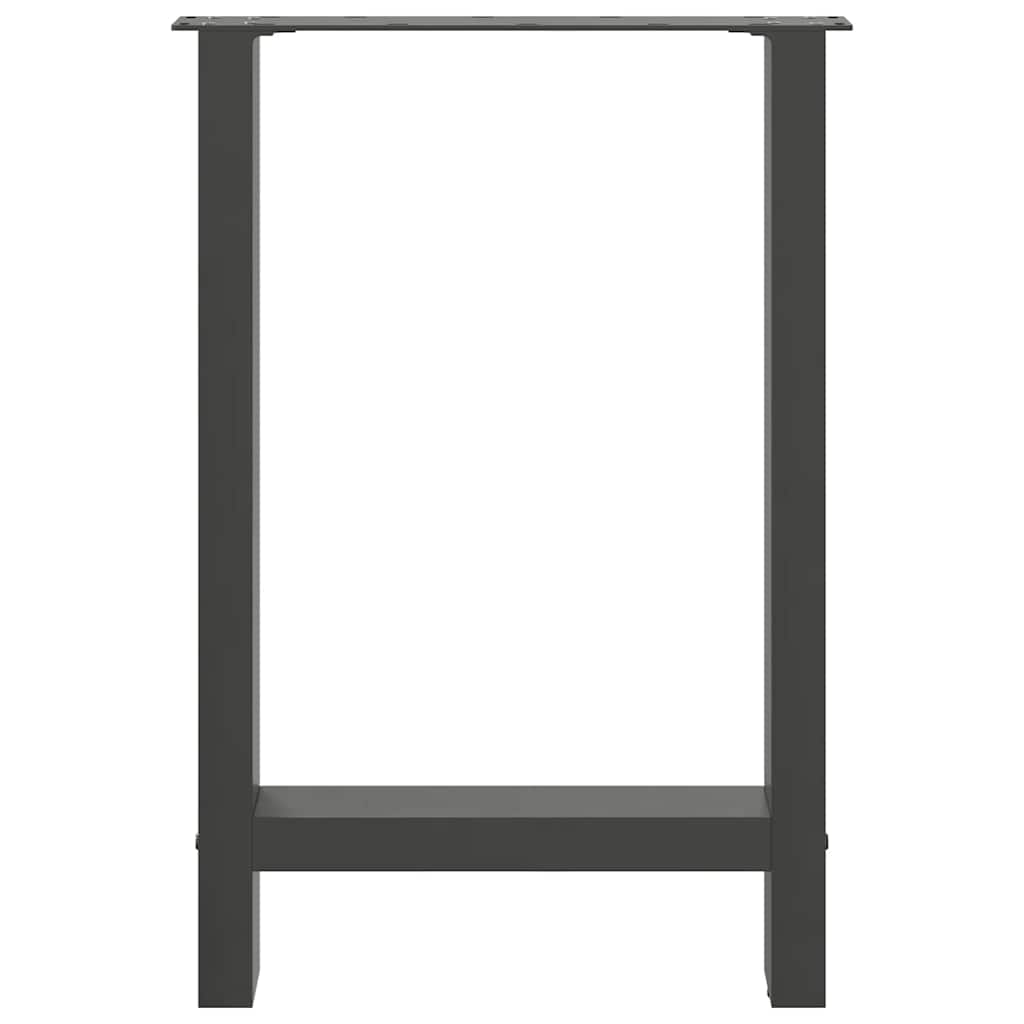 vidaXL Dining Table Legs Anthracite 2 pcs 50x(72-73) cm Steel