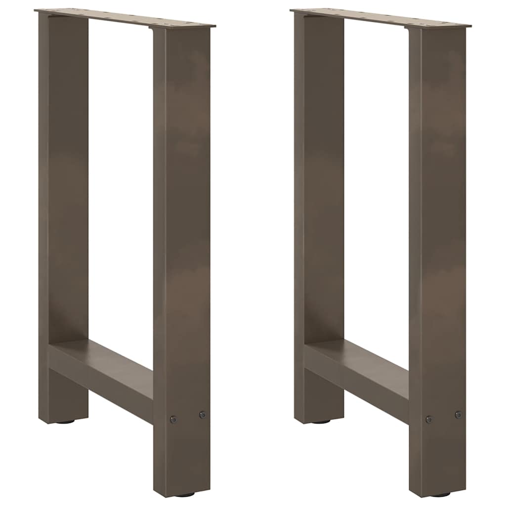 vidaXL Dining Table Legs Natural Steel 2 pcs 50x(72-73) cm Steel