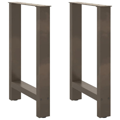 vidaXL Dining Table Legs Natural Steel 2 pcs 50x(72-73) cm Steel