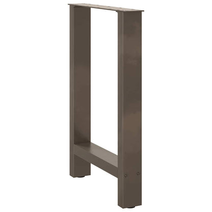 vidaXL Dining Table Legs Natural Steel 2 pcs 50x(72-73) cm Steel