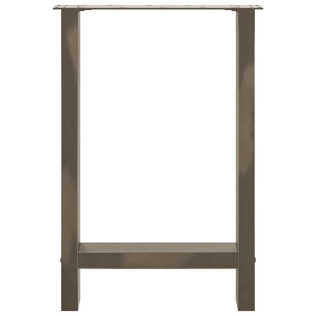 vidaXL Dining Table Legs Natural Steel 2 pcs 50x(72-73) cm Steel
