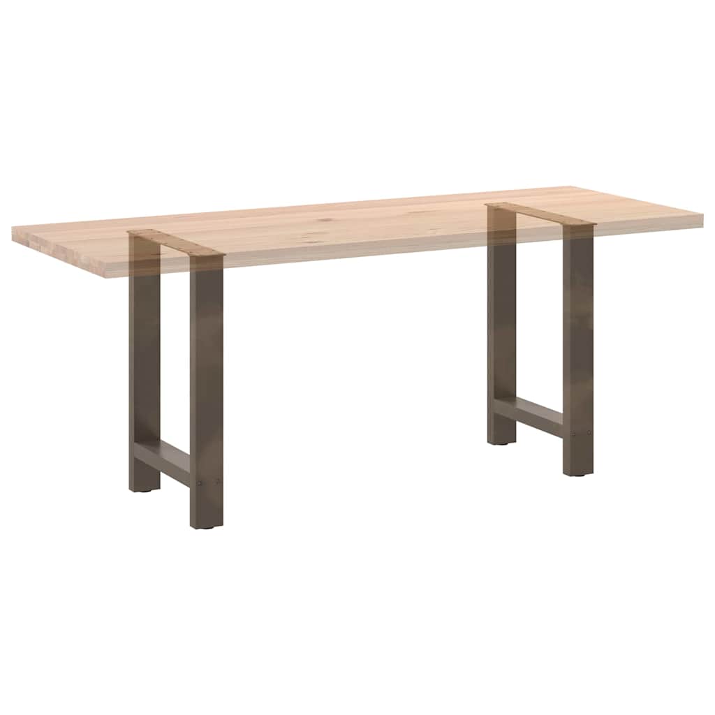 vidaXL Dining Table Legs Natural Steel 2 pcs 50x(72-73) cm Steel