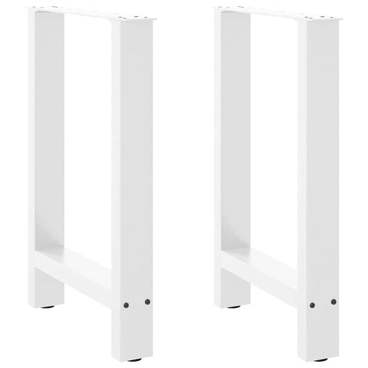 vidaXL Dining Table Legs White 2 pcs 60x(72-73) cm Steel