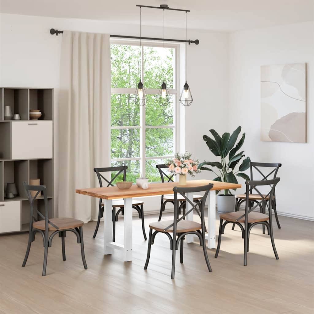 vidaXL Dining Table Legs White 2 pcs 60x(72-73) cm Steel