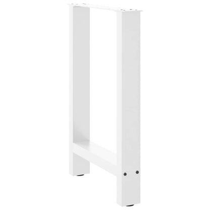 vidaXL Dining Table Legs White 2 pcs 60x(72-73) cm Steel