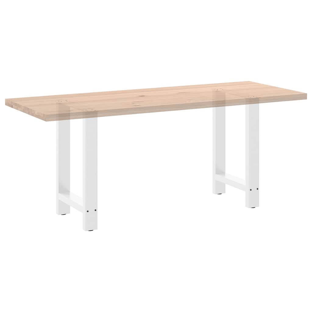 vidaXL Dining Table Legs White 2 pcs 60x(72-73) cm Steel