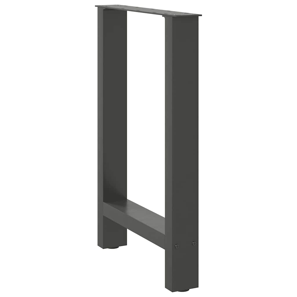 vidaXL Dining Table Legs Anthracite 2 pcs 60x(72-73) cm Steel