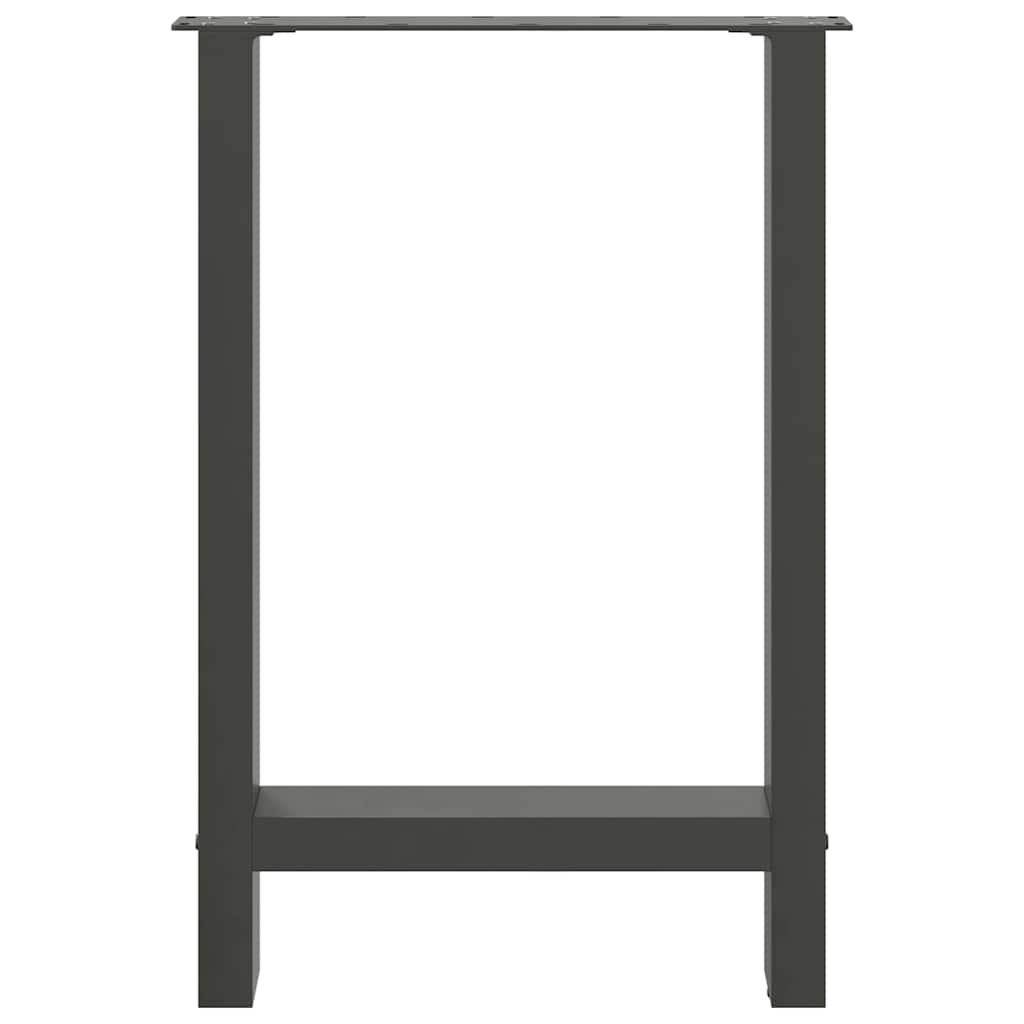 vidaXL Dining Table Legs Anthracite 2 pcs 60x(72-73) cm Steel