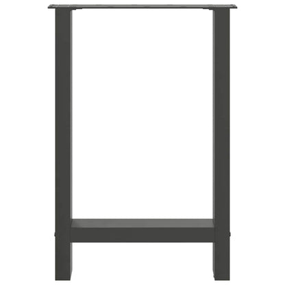 vidaXL Dining Table Legs Anthracite 2 pcs 60x(72-73) cm Steel