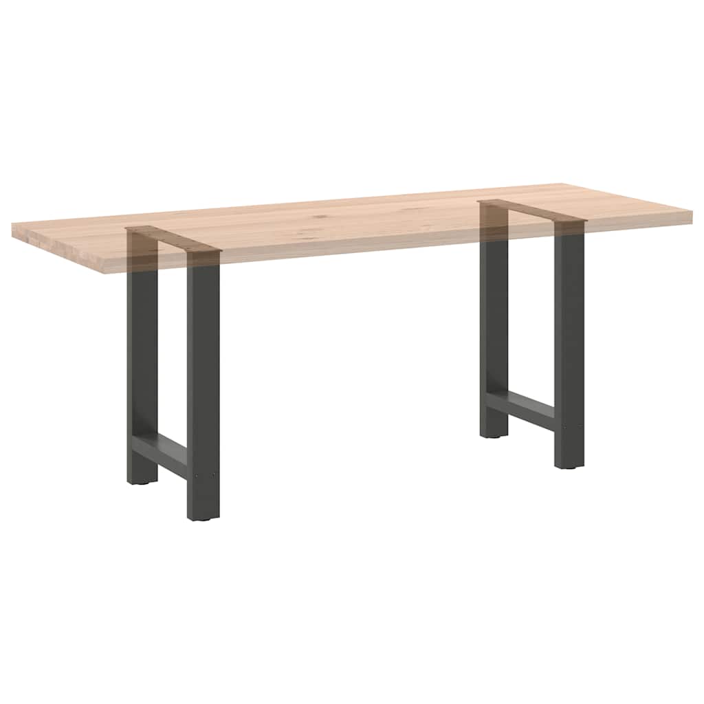 vidaXL Dining Table Legs Anthracite 2 pcs 60x(72-73) cm Steel