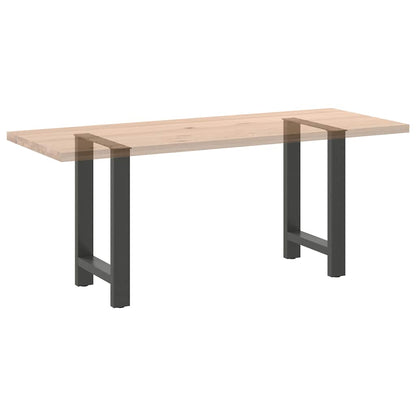 vidaXL Dining Table Legs Anthracite 2 pcs 60x(72-73) cm Steel