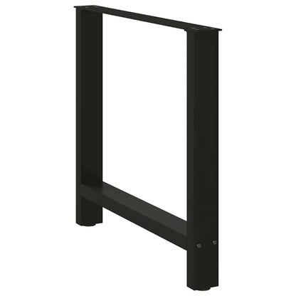 vidaXL Dining Table Legs Black 2 pcs 70x(72-73) cm Steel