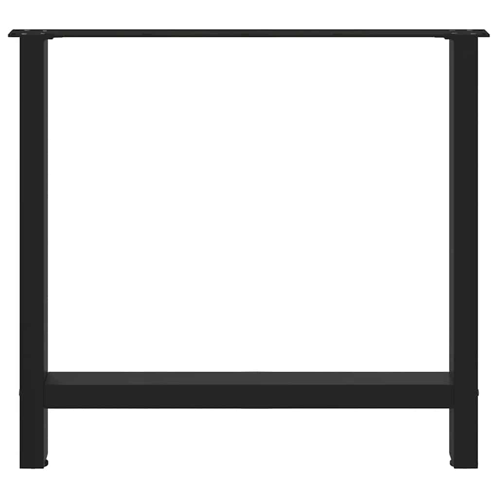 vidaXL Dining Table Legs Black 2 pcs 70x(72-73) cm Steel