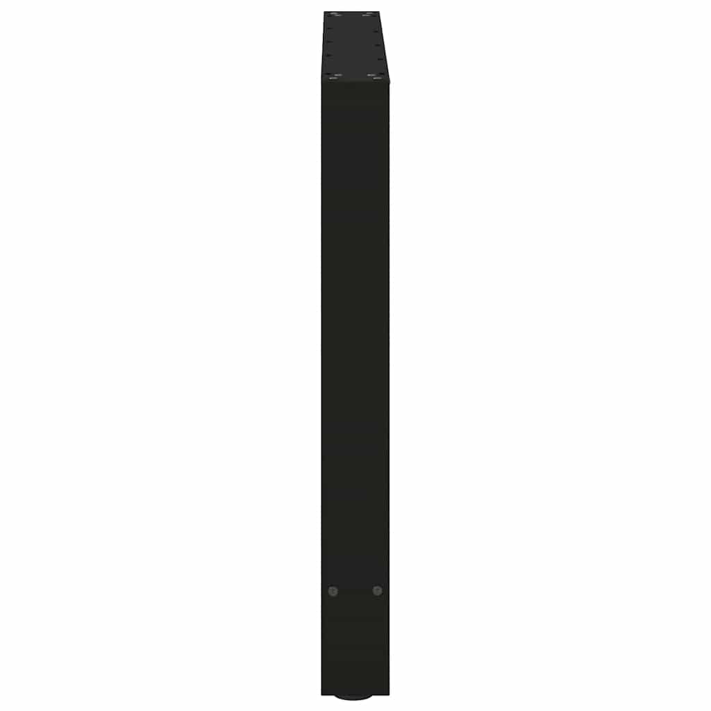 vidaXL Dining Table Legs Black 2 pcs 70x(72-73) cm Steel