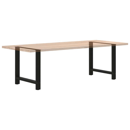 vidaXL Dining Table Legs Black 2 pcs 70x(72-73) cm Steel