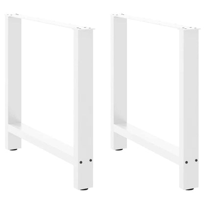 vidaXL Dining Table Legs White 2 pcs 70x(72-73) cm Steel