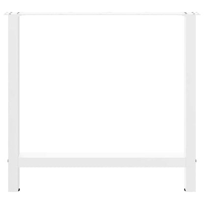 vidaXL Dining Table Legs White 2 pcs 70x(72-73) cm Steel