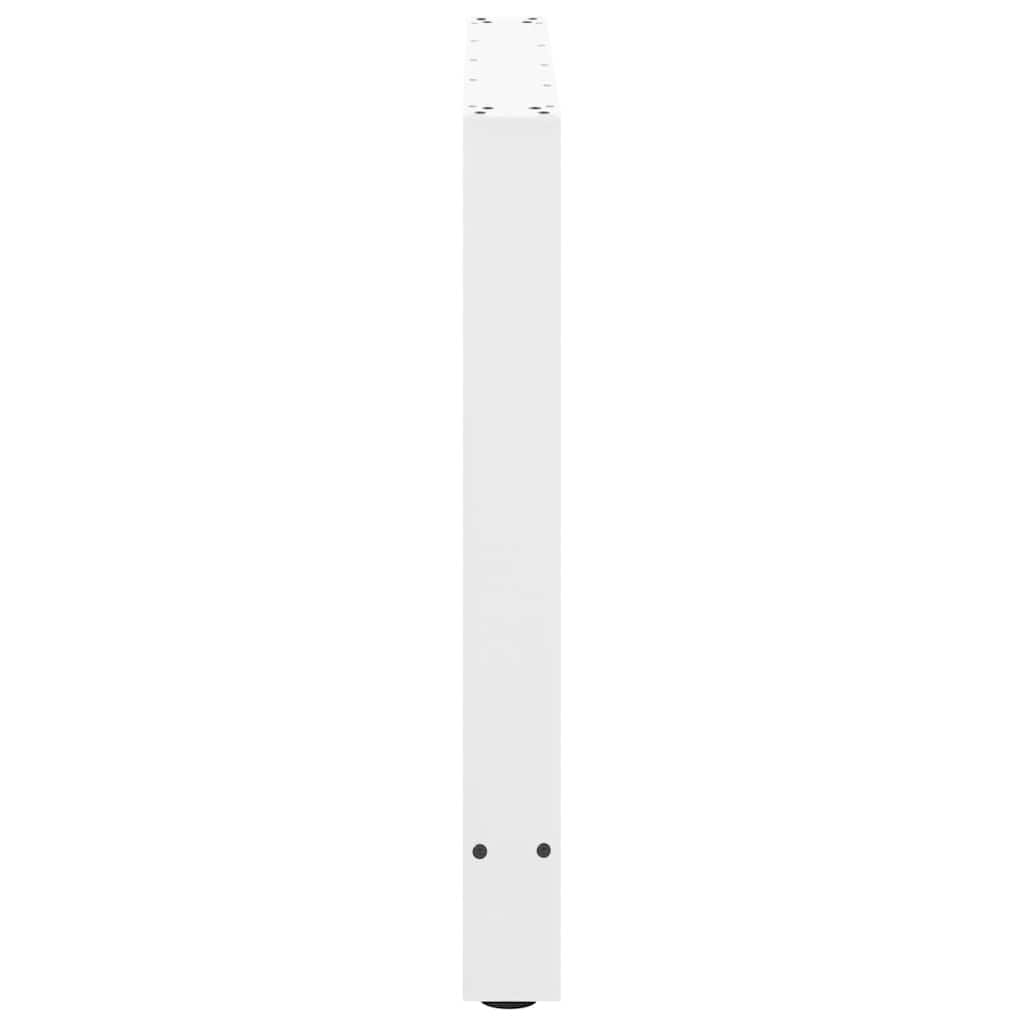 vidaXL Dining Table Legs White 2 pcs 70x(72-73) cm Steel
