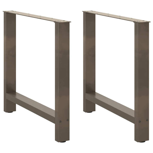 vidaXL Dining Table Legs Natural Steel 2 pcs 70x(72-73) cm Steel