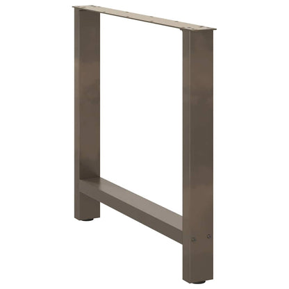 vidaXL Dining Table Legs Natural Steel 2 pcs 70x(72-73) cm Steel