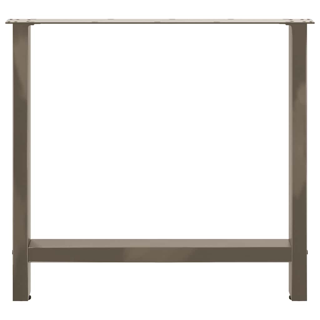vidaXL Dining Table Legs Natural Steel 2 pcs 70x(72-73) cm Steel