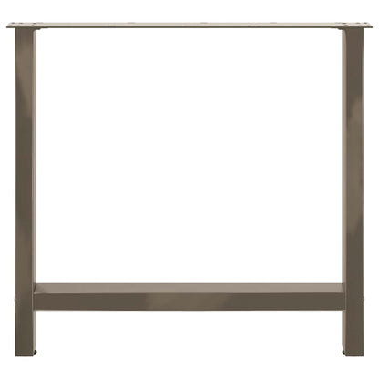 vidaXL Dining Table Legs Natural Steel 2 pcs 70x(72-73) cm Steel