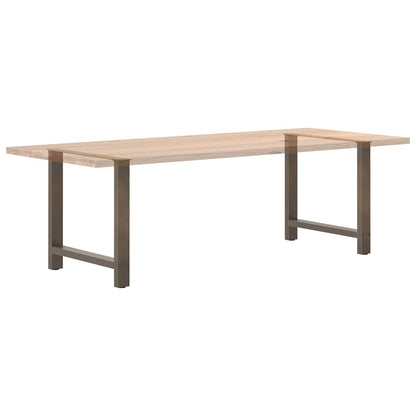 vidaXL Dining Table Legs Natural Steel 2 pcs 70x(72-73) cm Steel