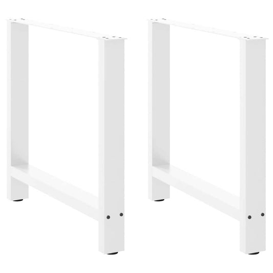 vidaXL Dining Table Legs White 2 pcs 80x(72-73) cm Steel