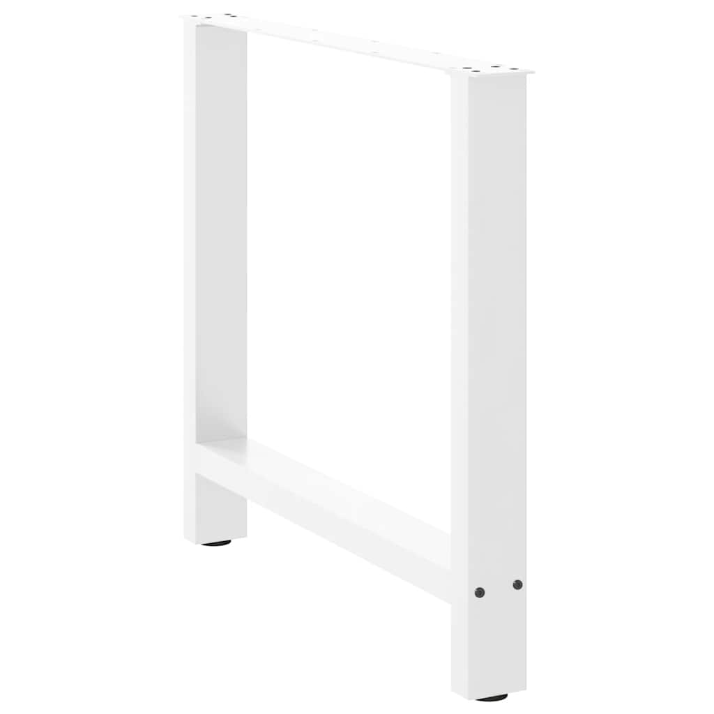 vidaXL Dining Table Legs White 2 pcs 80x(72-73) cm Steel