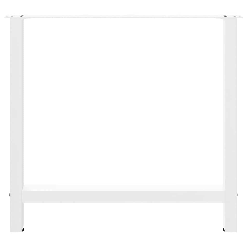 vidaXL Dining Table Legs White 2 pcs 80x(72-73) cm Steel
