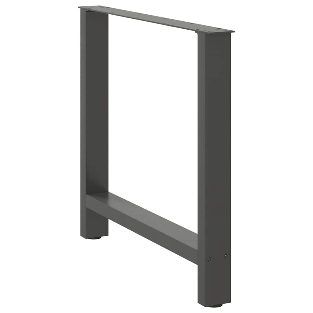 vidaXL Dining Table Legs Anthracite 2 pcs 80x(72-73) cm Steel