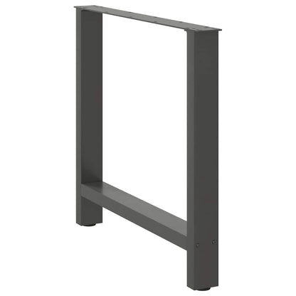vidaXL Dining Table Legs Anthracite 2 pcs 80x(72-73) cm Steel