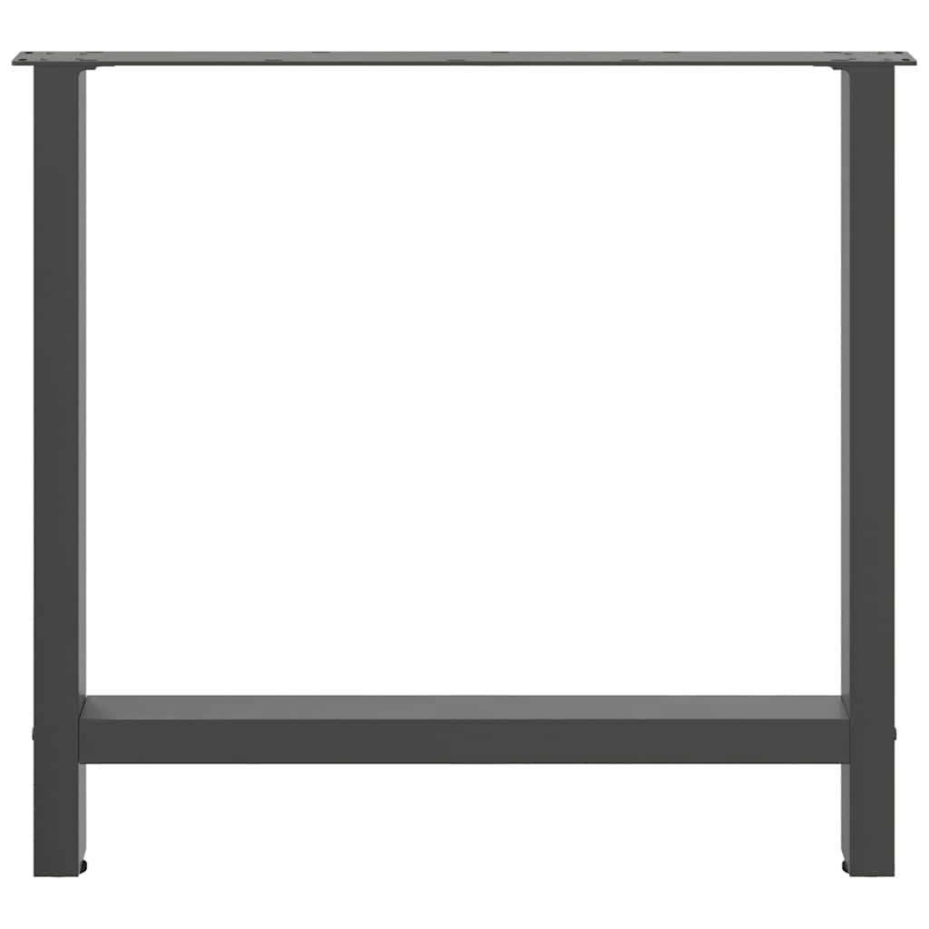 vidaXL Dining Table Legs Anthracite 2 pcs 80x(72-73) cm Steel